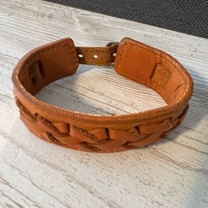 Leather strap bracelet